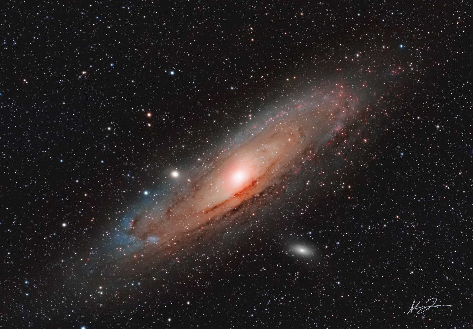 La galassia di Andromeda fotografata da Alberto Vezzani