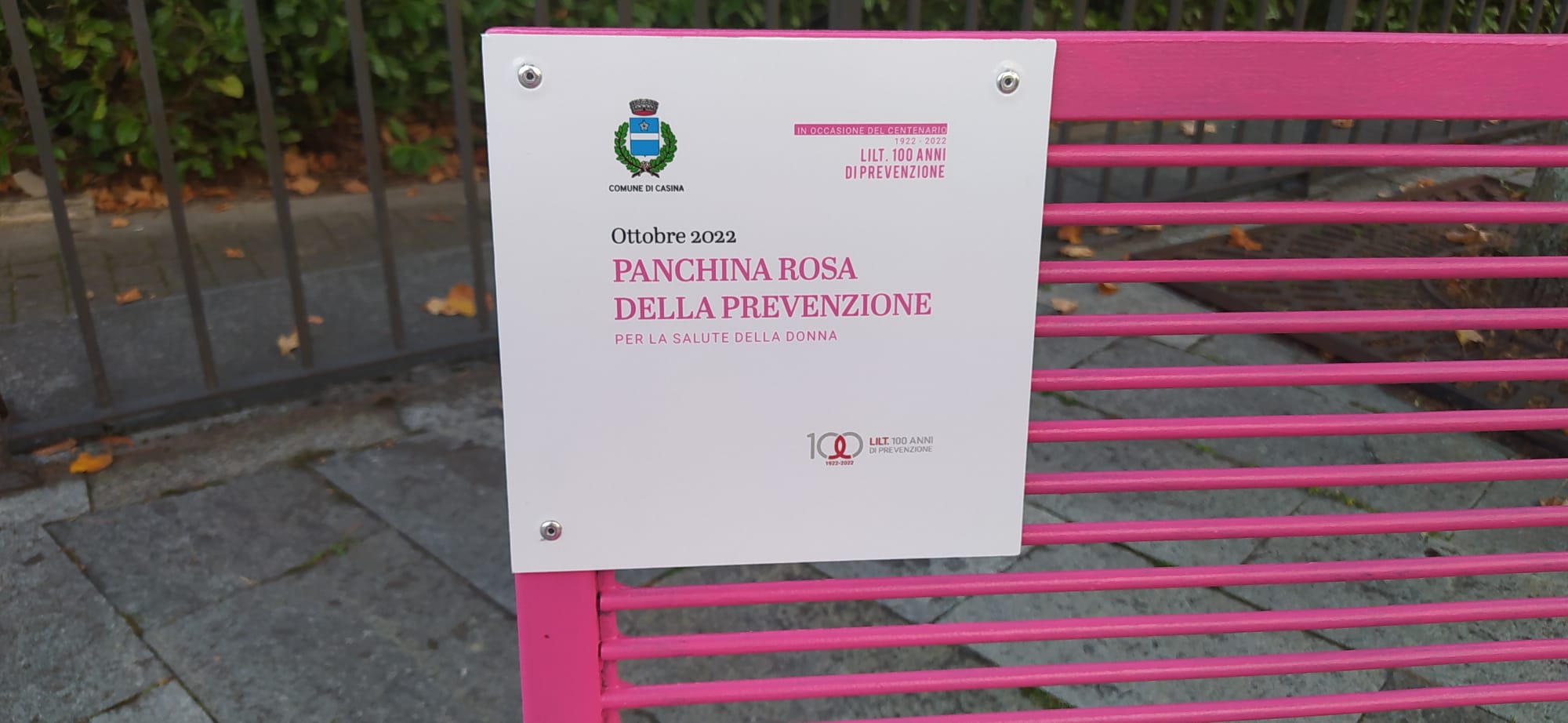 Panchina in rosa a Casina (3)