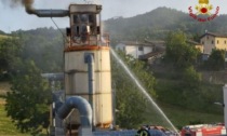 Fiamme al Silos di segatura