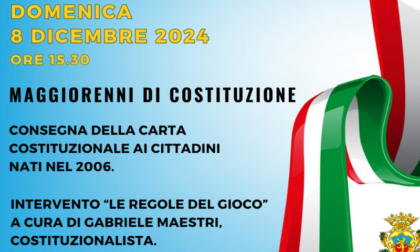 "Maggiorenni di Costituzione": a Guastalla un evento dedicato ai 18enni del 2024