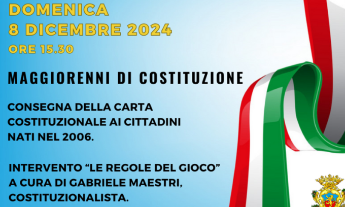 “Maggiorenni di Costituzione”: a Guastalla un evento dedicato ai 18enni del 2024
