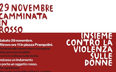 Camminata in rosso contro la violenza sulle donne