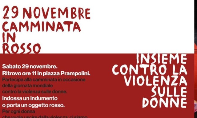 Camminata in rosso contro la violenza sulle donne
