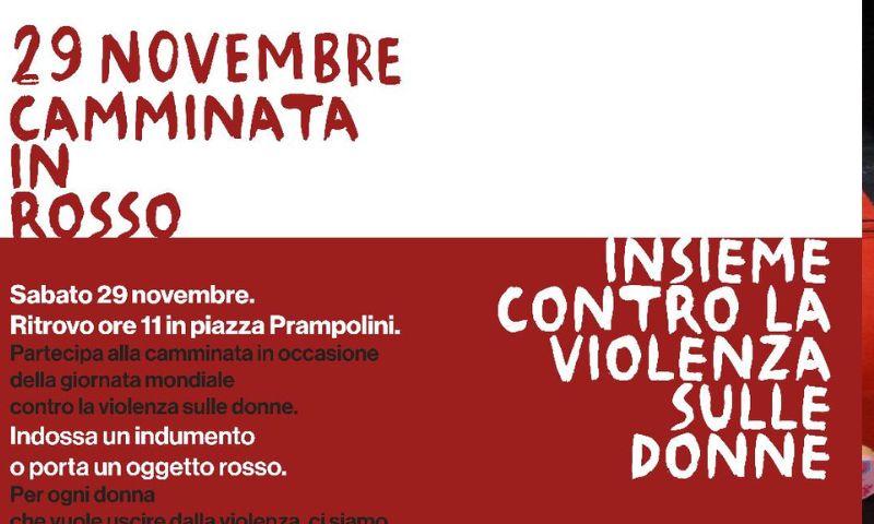 Camminata in rosso contro la violenza sulle donne