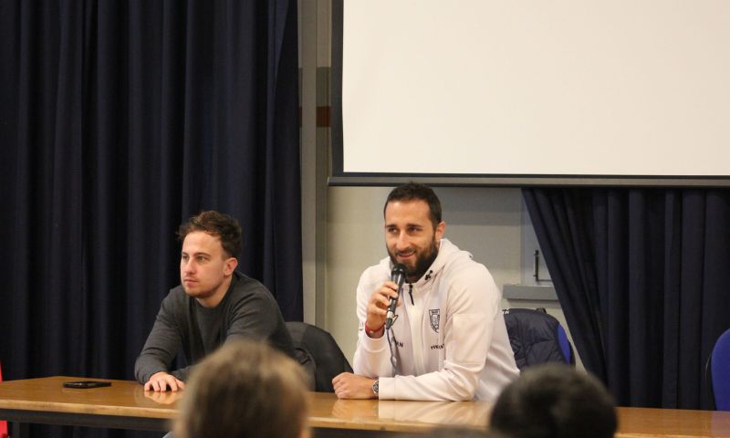 Reggiana calcio: Rozzio e Bonetti hanno incontrato gli studenti reggiani