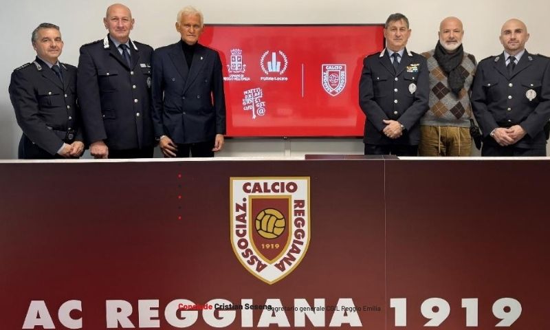 Polizia locale e Reggiana calcio assieme per sensibilizzare sulla sicurezza stradale