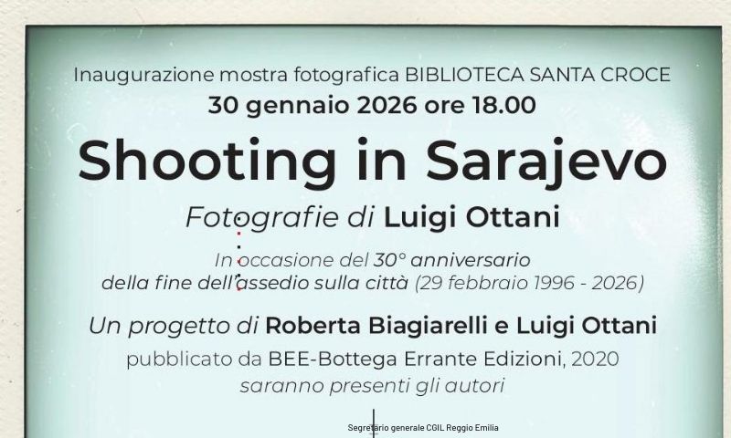 Alla Biblioteca di Santa Croce si inaugura la mostra  “Shooting in Sarajevo”