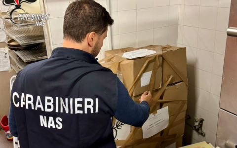 In un supermercato in vendita pasta secca con insetti
