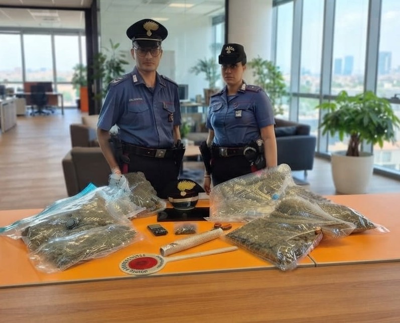 Nel corso di una perquisizione i Carabinieri sequestrano quasi 4 kg di marijuana