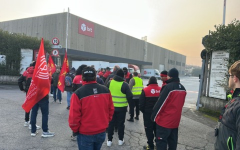 Grande partecipazione al primo sciopero degli appalti BRT